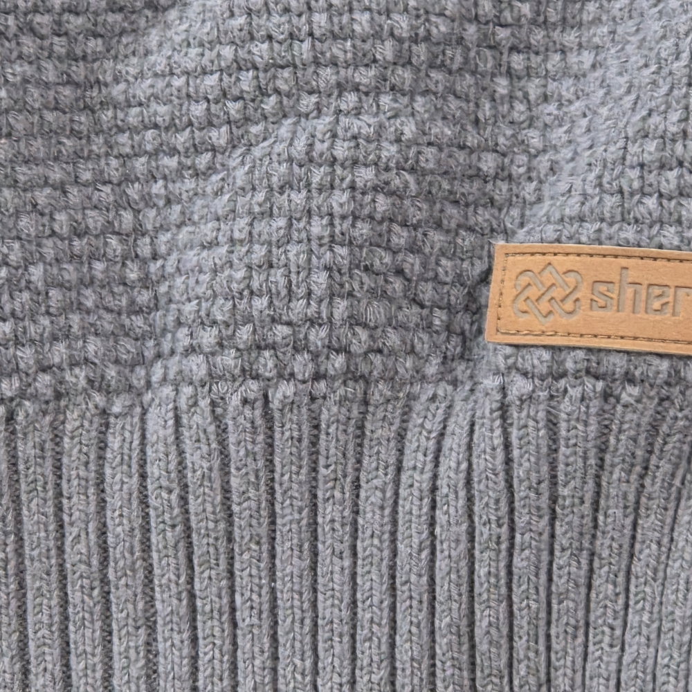 Sherpa Adventure Gear Mens M Colorblock Knit Sweater Outdoors Hiking Gray Medium - Picture 2 of 4
